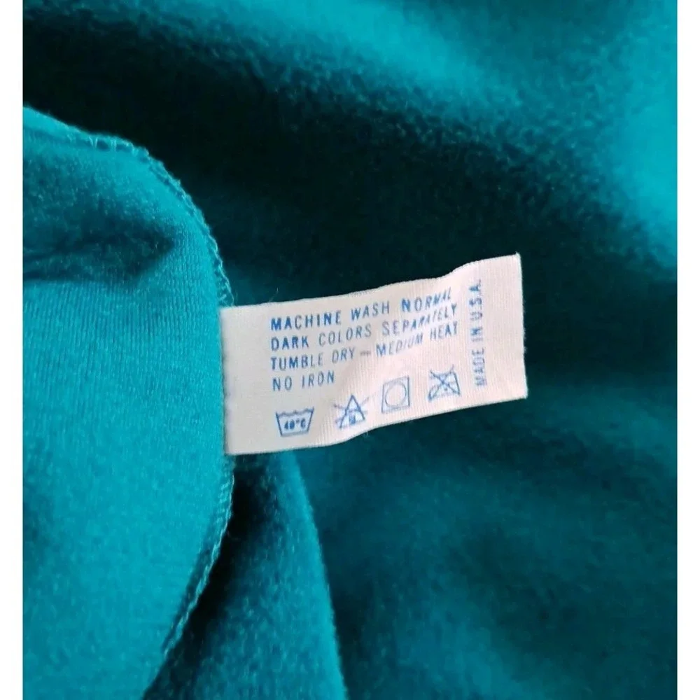 Vanity Fair Bathrobe Size 16 Teal/Brown Velour Midi‎ Length Zipper Retro Vintage